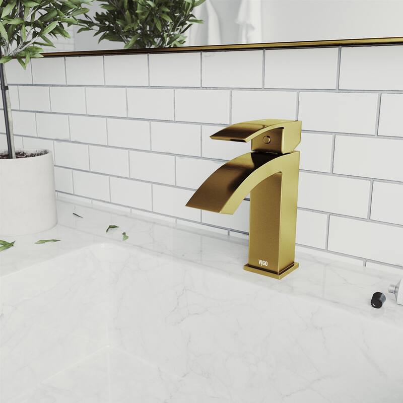 VIGO Satro 7" H Single Handle Single Hole Bathroom Faucet
