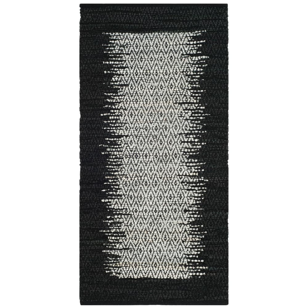 SAFAVIEH Handmade Vintage Boho Leather Mellissa Modern Stripe Leather