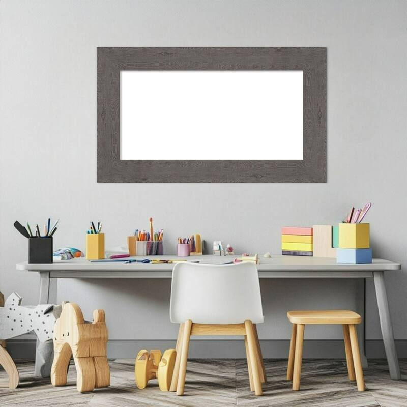 Amanti Art Rustic Plank Espresso Framed Dry Erase Magnetic Board
