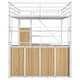 preview thumbnail 26 of 28, Metal Loft Bed with Bulit-in Wardrobe and Storage Staircase, Full Size Loft Bedframe with Locker and Storage Shelves for Kids