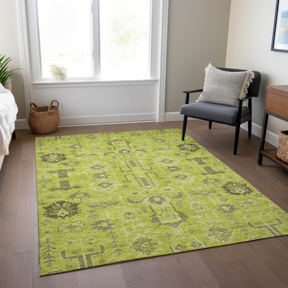 Machine Washable Indoor/ Outdoor Chantille Boho Rug