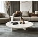 preview thumbnail 3 of 17, 35.4" Natural Marble Stone Coffee Table White+Natural