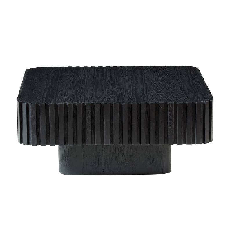 Modern 35.43 Inch Handcraft Drum Coffee Table Square Coffee Table