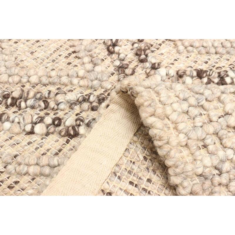 ECARPETGALLERY Braid weave Sienna Tan Wool Rug - 5'4 x 7'4