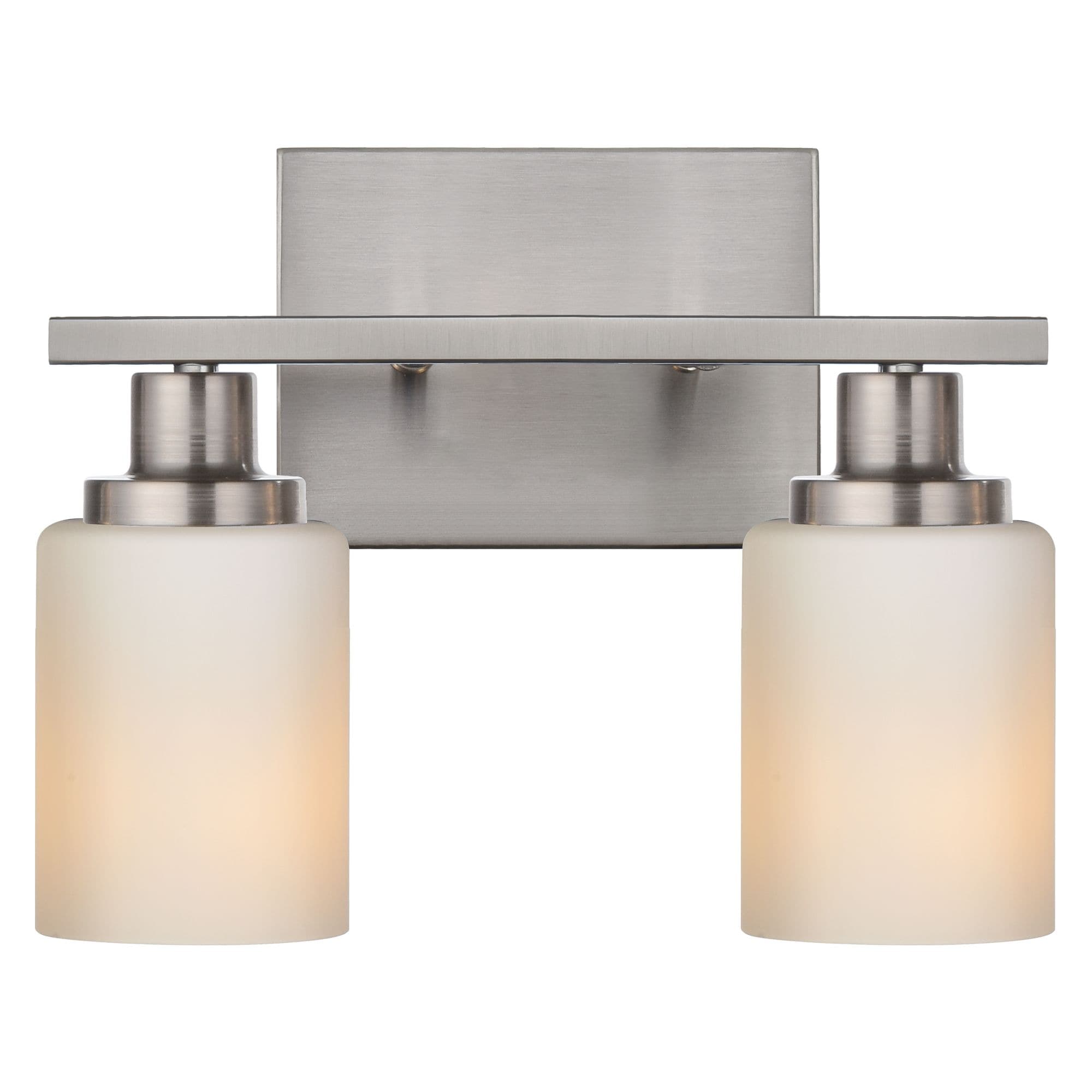 2-Light Bathroom Light Fixtures Brushed Brass 6-Light Bathroom Vanity Light, Bathroom Lights Over Mirror with Milky Glass Shade