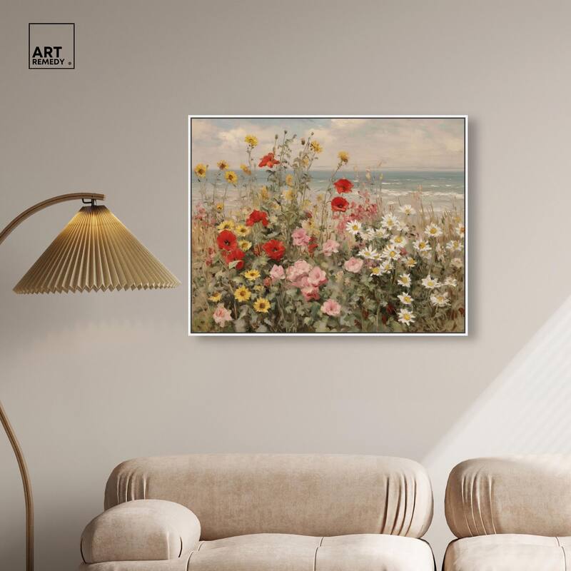 Misty Ocean Field II Canvas by Art Remedy