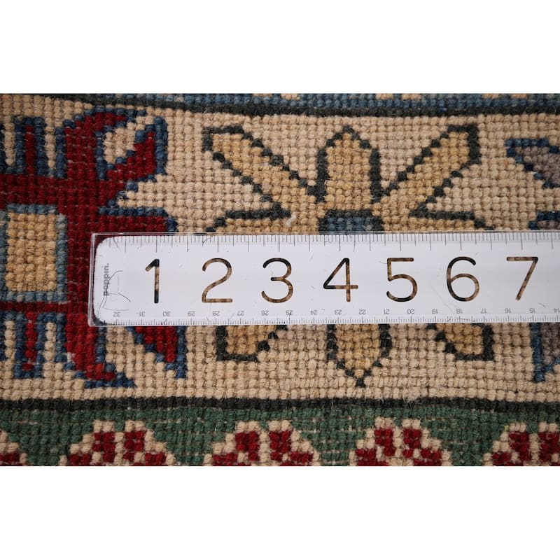 Red Kazak Oriental Rug Hand-Knotted Wool Carpet - 4'0" x 5'8"