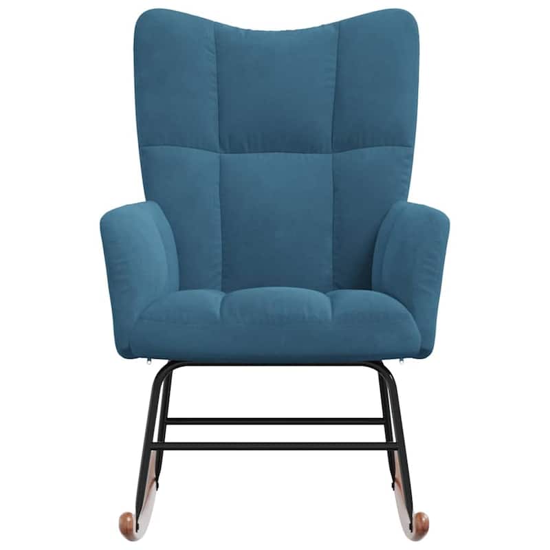 vidaXL Rocking Chair Accent Side Chair Padded Seat for Living Room Velvet