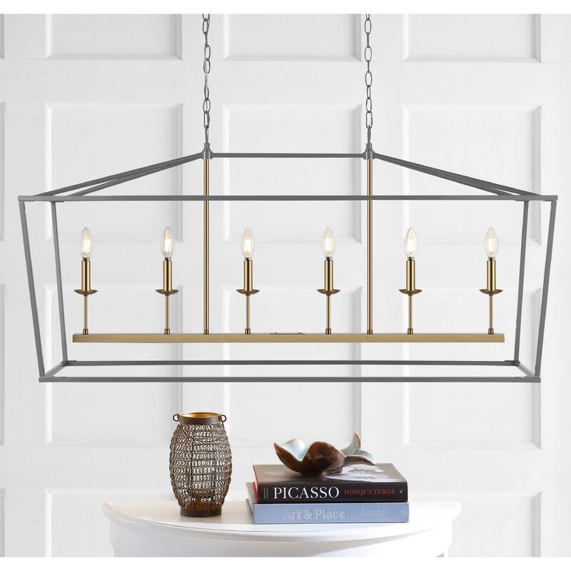 Marion Lantern Metal LED Pendant, by JONATHAN Y