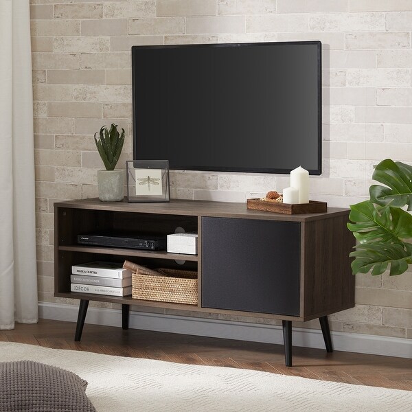 Modern gray store media console