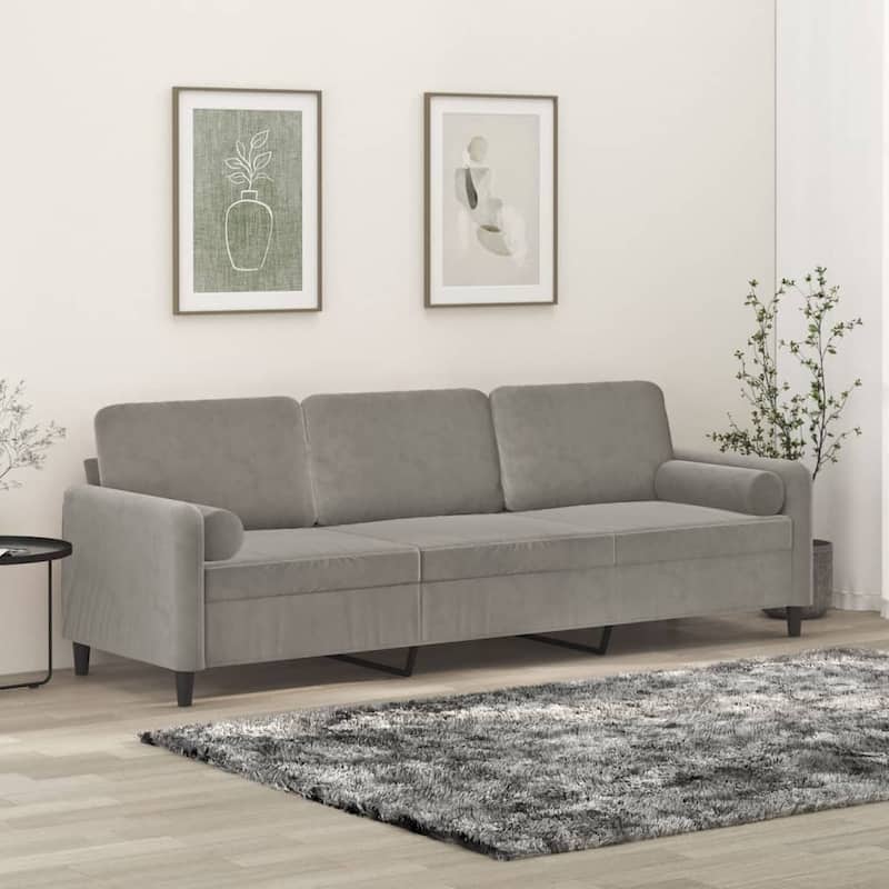 vidaXL Sofa Sectional Couch with Pillows and Cushions for Living Room Velvet
