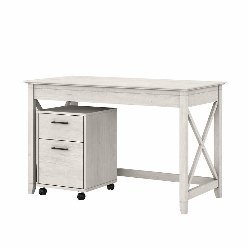 Key West 48W Writing Desk with Mobile File Cabinet by Bush Furniture