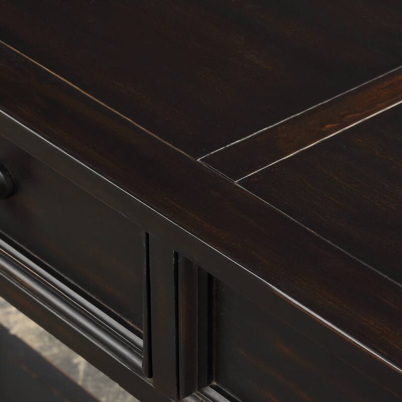 Console Table with Storage Drawers and Bottom Shelf