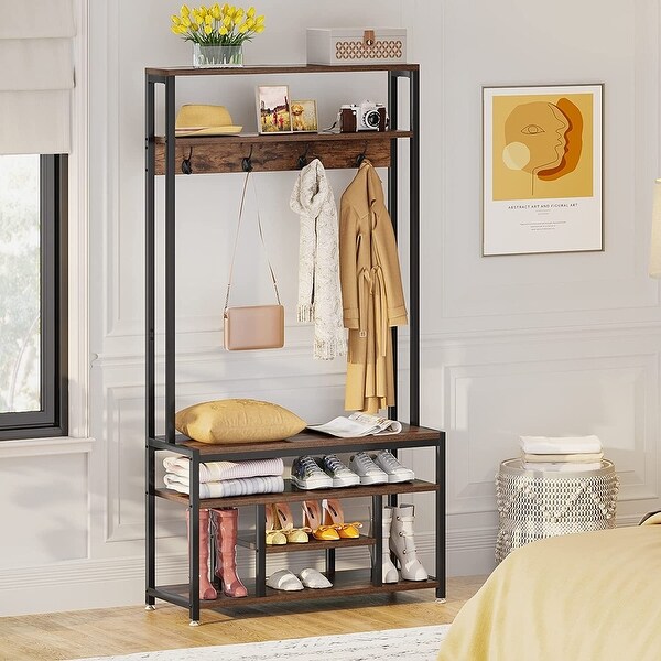 Coat bench rack sale