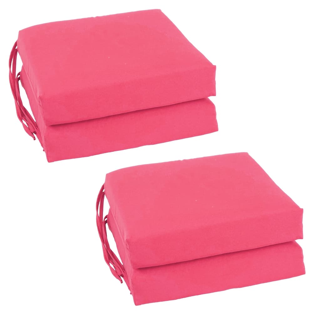 16-inch Square Indoor Twill Chair Cushions (Set of 2 or 4) - 16 x 16