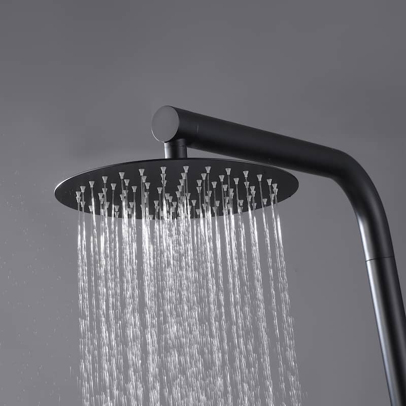 87"H Stainless Steel Freestanding Outdoor Shower with Handheld shower
