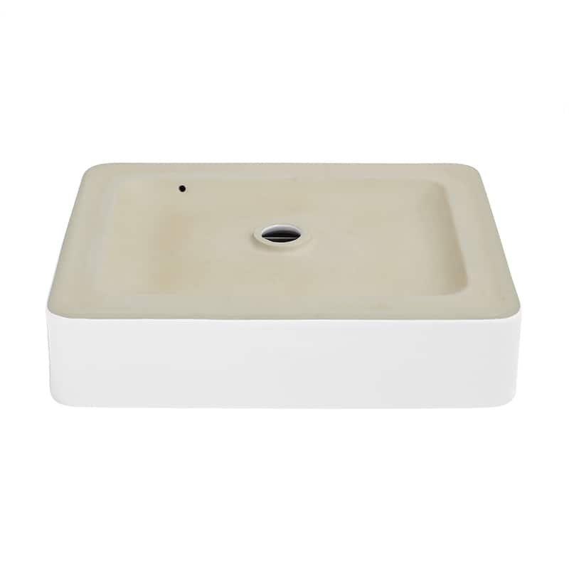 Bastille Rectangle Ceramic Vessel Sink - 20.05" x 15.95" 4.3"