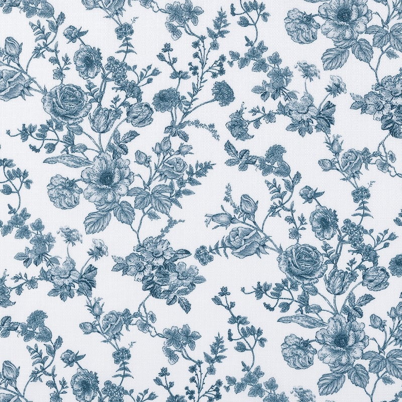 No. 918 Elara Tonal Botanical Semi-Sheer Rod Pocket 1-Piece Kitchen Curtain Valance