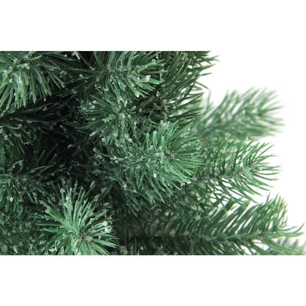 Shop 25 Potted Slim Iced Mini Pine Artificial Christmas Tree In