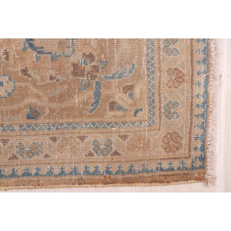 ECARPETGALLERY Hand-knotted Antalya Vintage Tan Wool Rug - 6'6 x 10'6