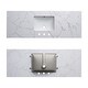 preview thumbnail 22 of 28, PROOX Bath Vanity Cultured Marble Counter Top Rectangle Porcelian Sink