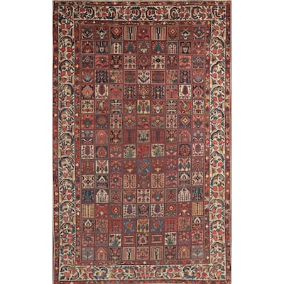 Hand Knotted Oriental 100% Wool Carpet Traditional Geometric Red Bakhtiari Area Rug - 16' 6'' X 10' 9''