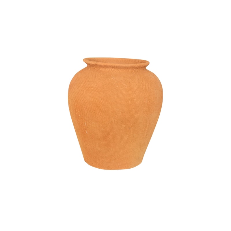 Textured Terracotta Accent Vase - 12"