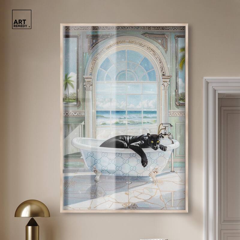 Panther Arch Bathroom Glam Shadowbox by Art Remedy