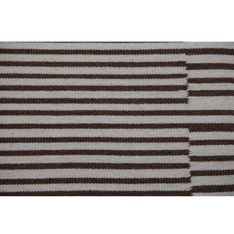 Wool Kilim Upholstered Coffee Table Ottoman