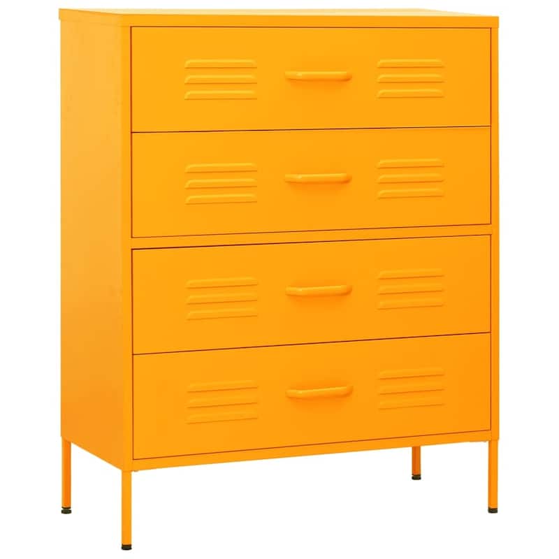 vidaXL Chest of Drawers Dresser for Bedroom Sideboard Storage Cabinet Steel