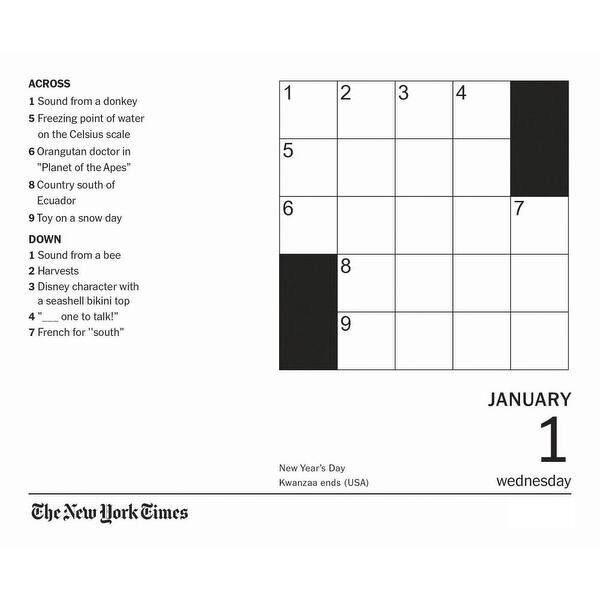 Shop Calendars New York Times Mini Crossword Desk Calendar With