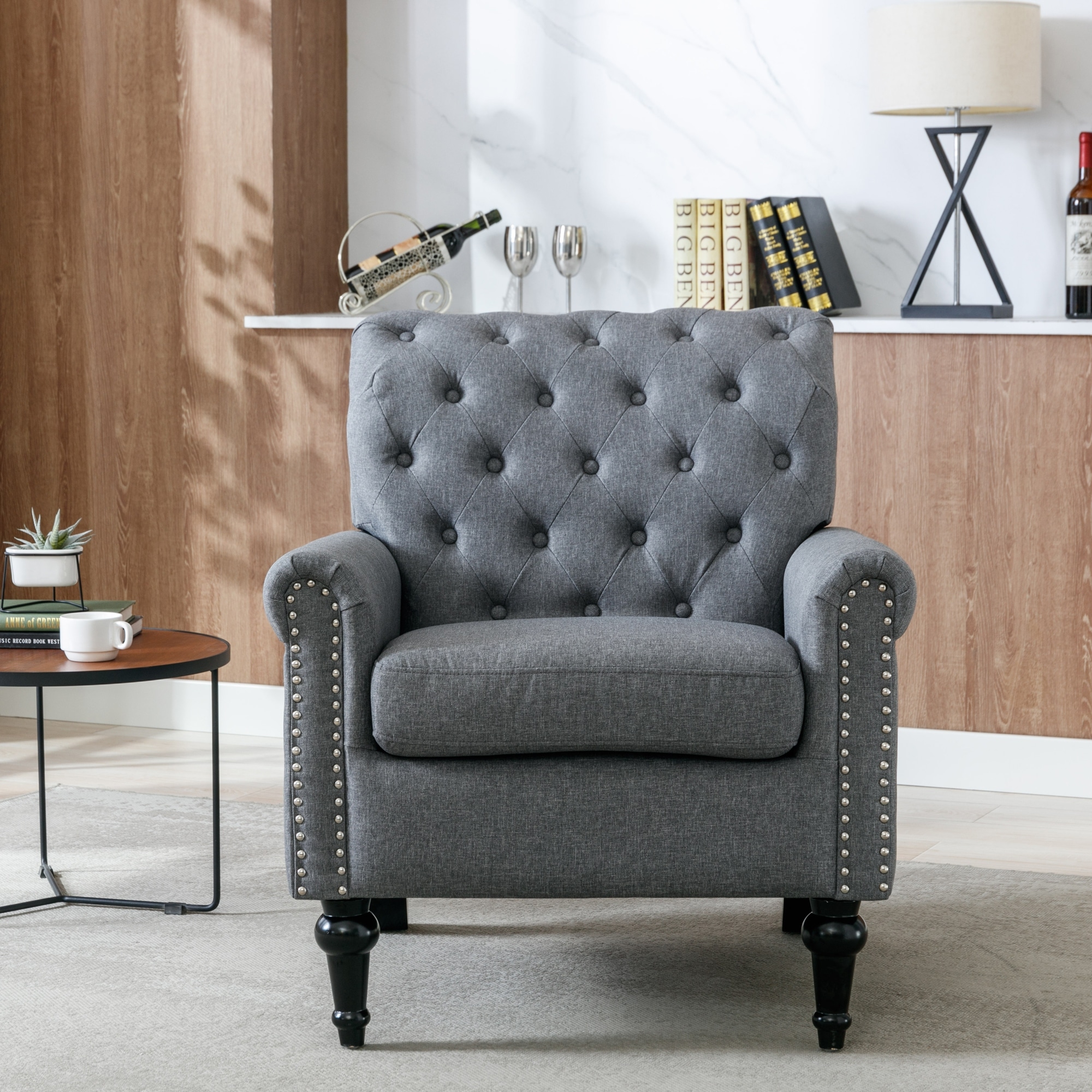 Upholstered armchairs living hot sale room