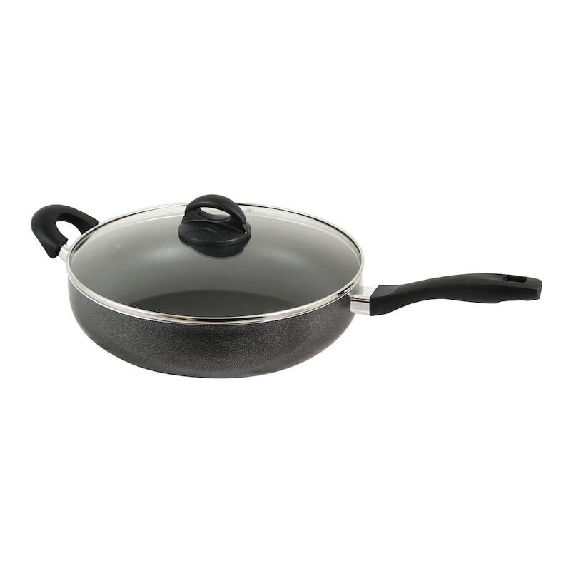 12 Inch Aluminum Saute Pan with Lid in Ash - Grey