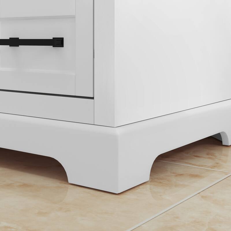 36/48/60 in. Bathroom Vanity in Wood with Ceramic Undermount Sink, Vanity with soft close Drawers