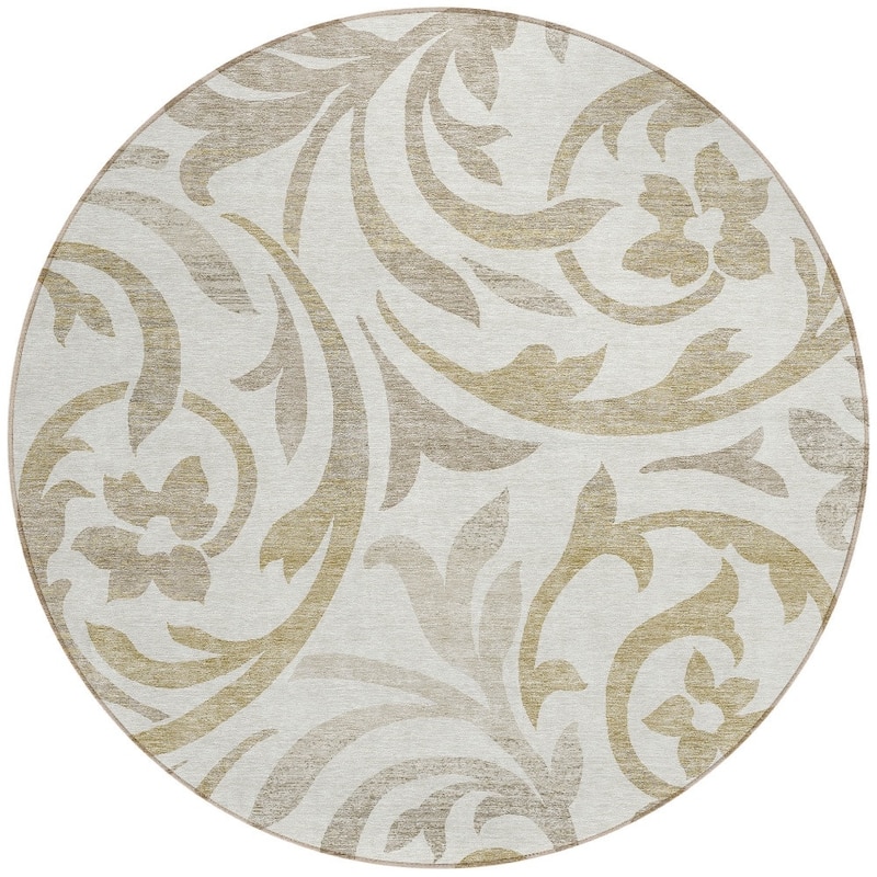 HomeRoots Floral Transitional Rectangle Outdoor Rug