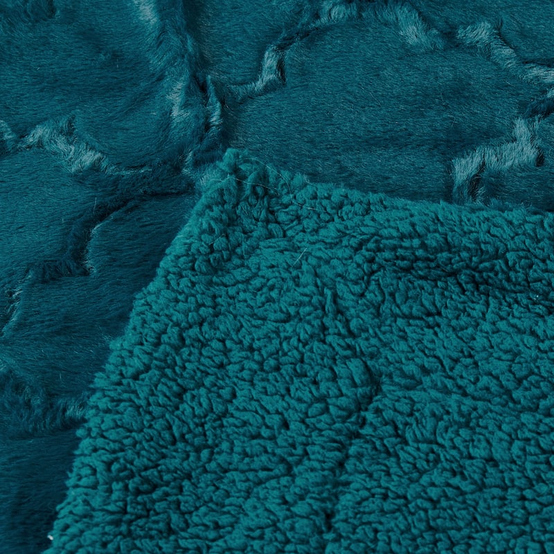 Ashley Brushed Fauxfur Throw with Sherpa and Borrego Backing