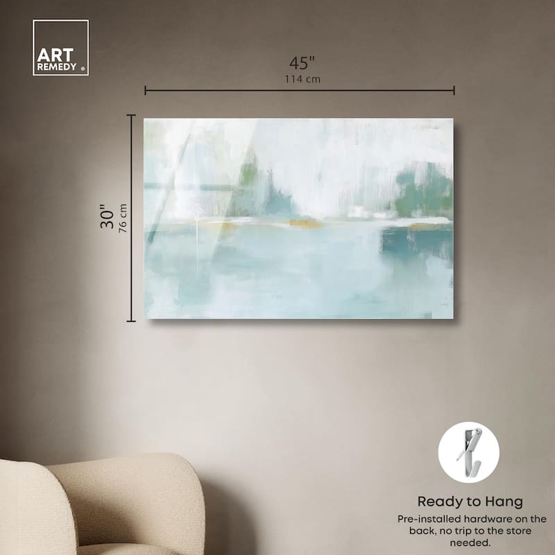 Mirrored Aqua Dream I Acrylic by Art Remedy, Ready to Hang