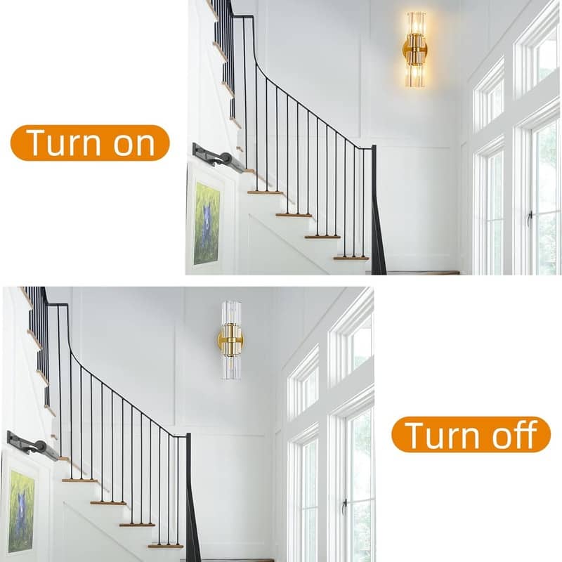KAYLA Indoor Wall Sconces, Bathroom Vanity Light Fixtures Over Mirror, BedrooWall Light Wall Lamp for Stairway (2-Light)
