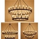 preview thumbnail 15 of 13, Modern Farmhouse Chandelier 2 Tier Large Black Wagon Wheel Chandeliers