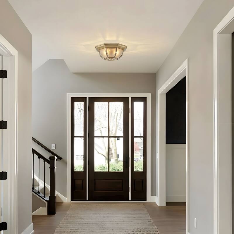 Starsky 5-Light Farmhouse Drum Flush Mount With Open Cage