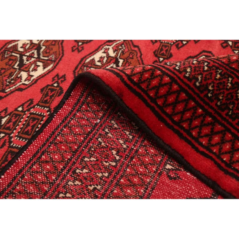 ECARPETGALLERY Hand-knotted Teimani Red Wool Rug - 3'2 x 4'10