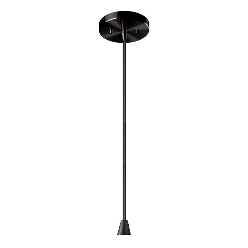 Justice Design Group Ceramic Discus Pendant - Bisque - Matte Black/Black Cord/Bisque