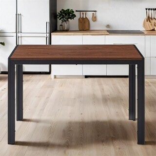47.24" Wood Rectangular Dining Table with Metal Frame - Bed Bath ...
