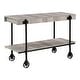 preview thumbnail 16 of 25, Hyssop Farmhouse 47-inch Metal 1-Shelf Console Table by Furniture of America