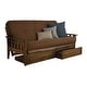 preview thumbnail 26 of 27, Somette Tucson Rustic Walnut Full-size Futon Set with Storage Drawers