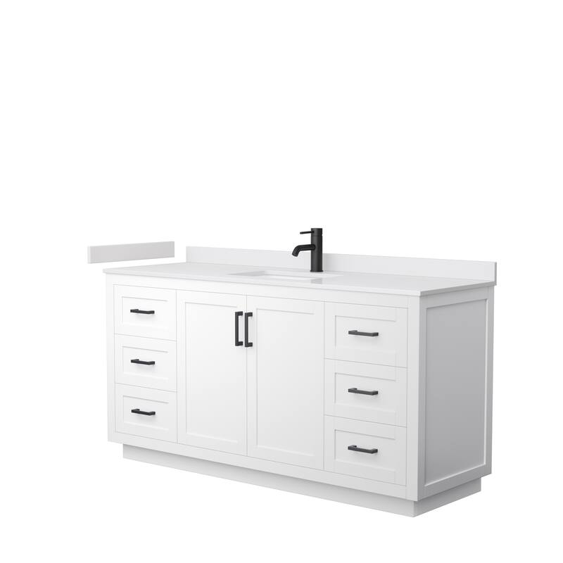 Miranda Single Vanity Set, Cultured Marble Top, No Mirror