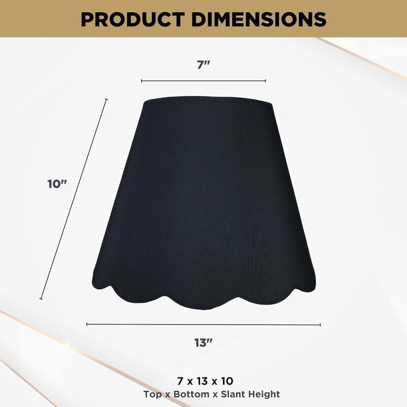 Royal Designs Scallop Empire Lamp Shade Set of 2 - 7 x 13 x 10