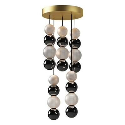 Alora Lighting MP321805 Onyx 15" Wide LED Multi Light Pendant