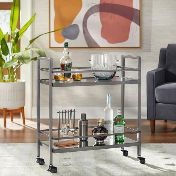 Metal Bar Cart Silver Bar Carts for the Home - Bed Bath & Beyond - 36148263
