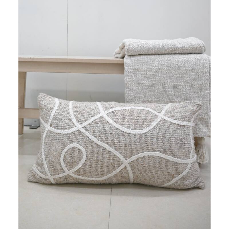 Vibhsa Linden Street Embroidered Decorative Pillow, 14" x 24"